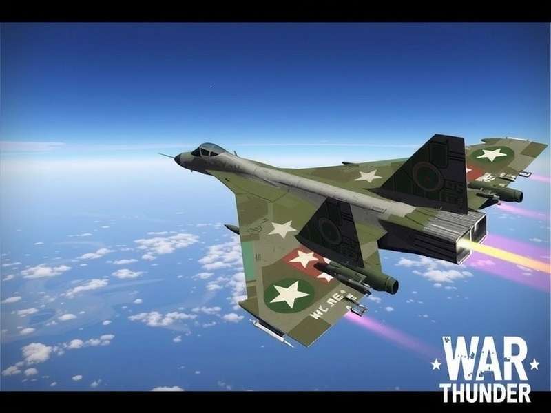 War Thunder MiG-25 'Foxbat' in flight with afterburners engaged