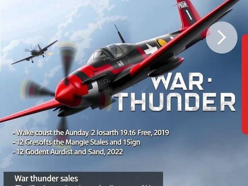 War Thunder Annual Sales Calendar Infographic showing major discount events
