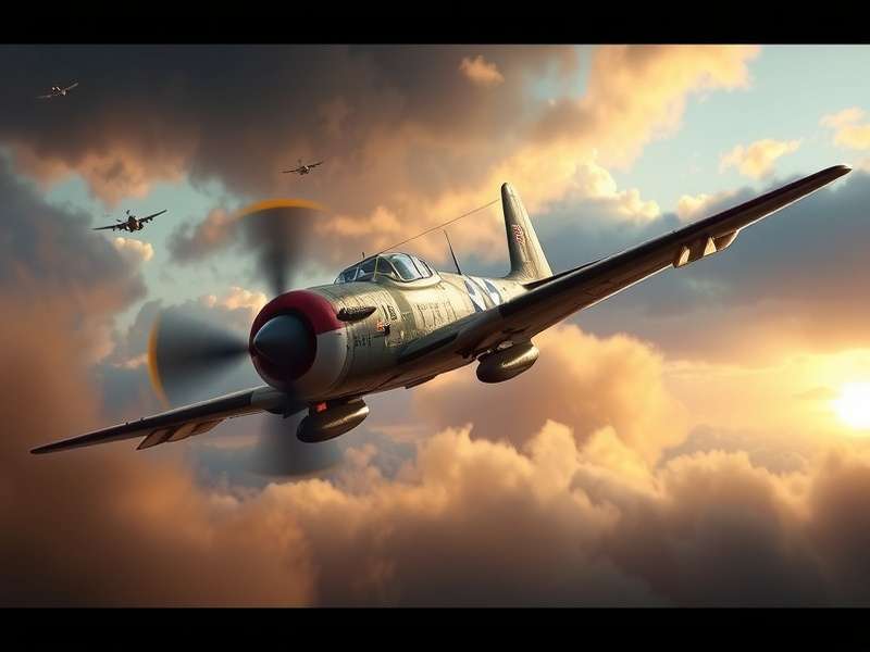 War Thunder P-51 Mustang in flight over clouds - High Definition Wallpaper