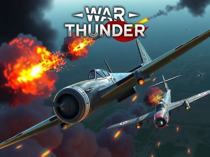 Dynamic in-game screenshot showing combined arms combat in War Thunder