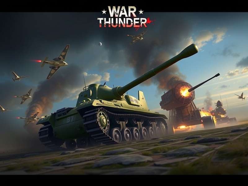 War Thunder Sturmtiger in urban combat scene