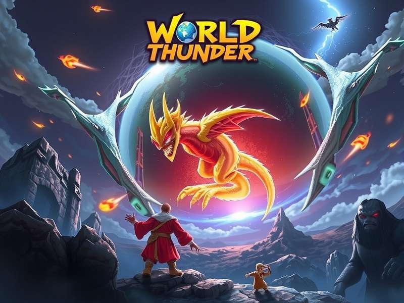 War Thunder combined arms battle showing tanks and aircraft in a desert map