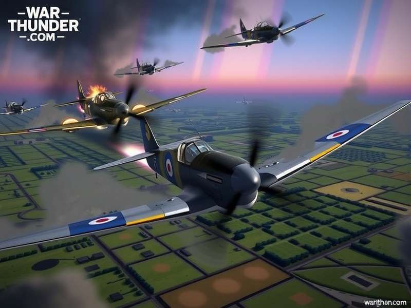 War Thunder combined arms battle showing tanks, planes, and ships in action