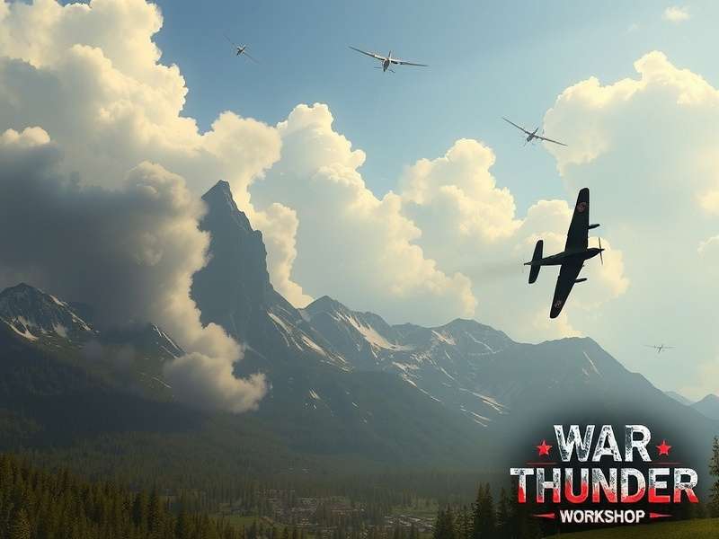 War Thunder Workshop interface showing custom tank skins and mission editor