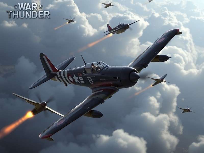 War Thunder realistic battle scene showing tanks and aircraft in combat
