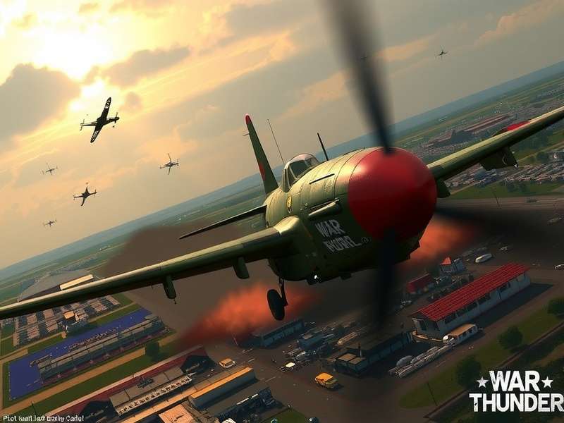 Detailed cockpit view of a War Thunder aircraft with working gauges and controls