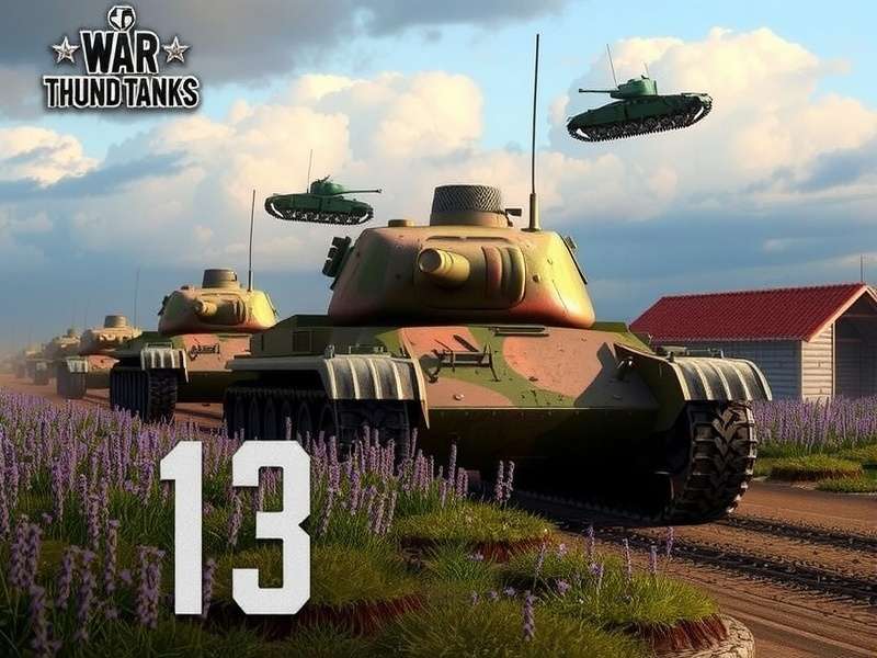 War Thunder Tank in combat action on a desert map