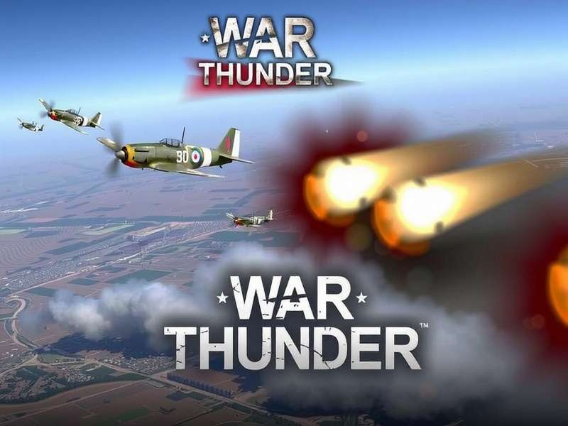 War Thunder intense combined arms battle scene showing aircraft and tanks