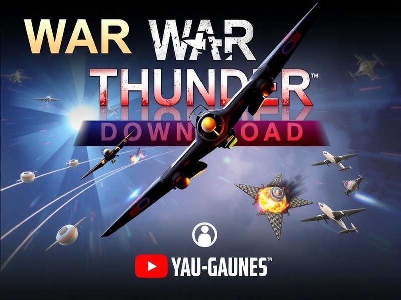 War Thunder PC game installation screen showing download progress and size