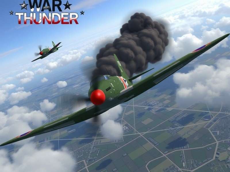 War Thunder combined arms battle showing aircraft and tanks in combat