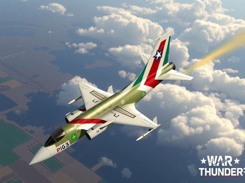 War Thunder MiG-25 Foxbat in flight over mountainous terrain