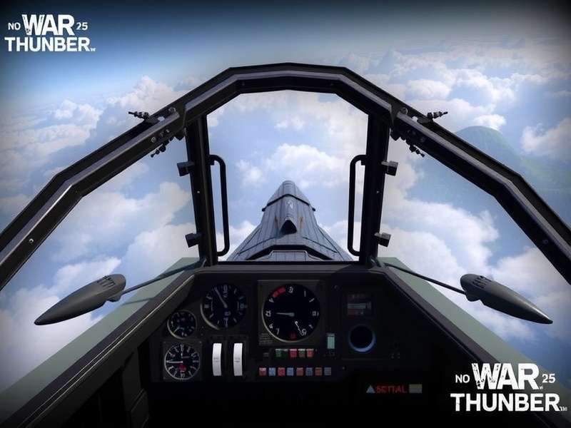 Detailed view of the MiG-25 Foxbat cockpit in War Thunder simulation