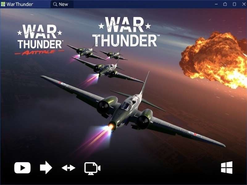 High-speed gaming PC setup with War Thunder on screen