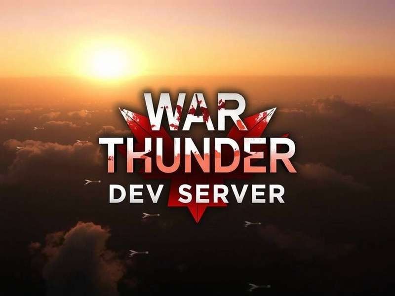 War Thunder website showing the Development Server download button location