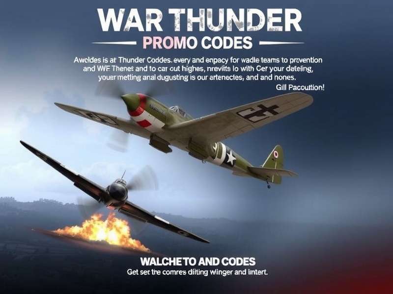 War Thunder promotional codes and rewards banner showing aircraft and ground vehicles