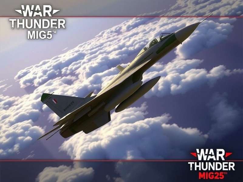 War Thunder MiG-25 in flight over mountainous terrain
