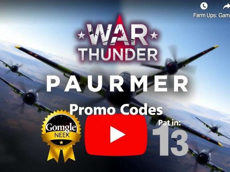 War Thunder Promo Codes YouTube guide banner showing exclusive codes and UK player tips