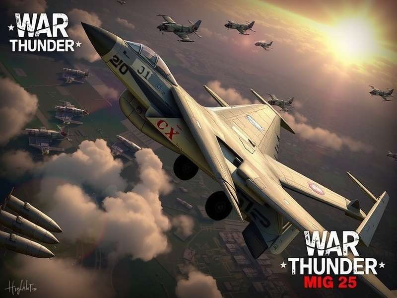 War Thunder Mig 25 Mod – Foxbat in flight with afterburner