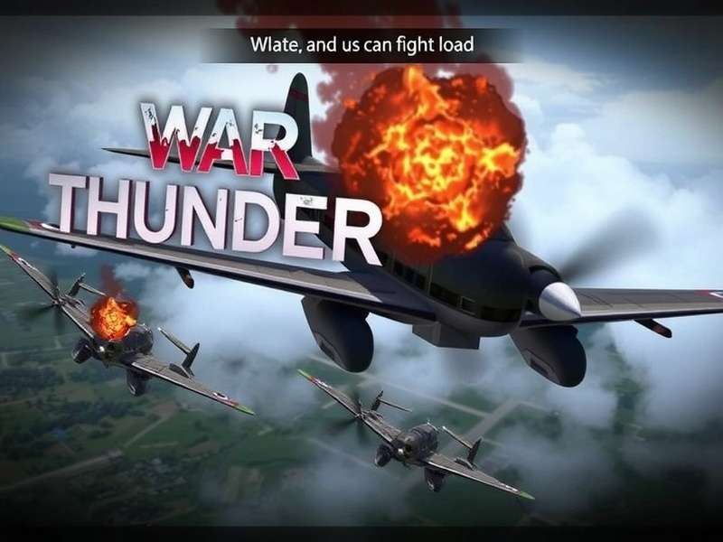 War Thunder PC download splash art showing aircraft and tanks in battle